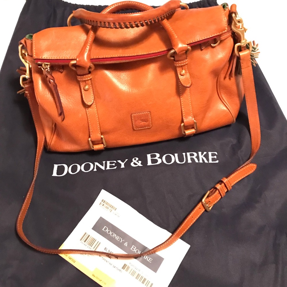 Dooney & Bourke Florentine Satchel with crossbody strap - Natural Color